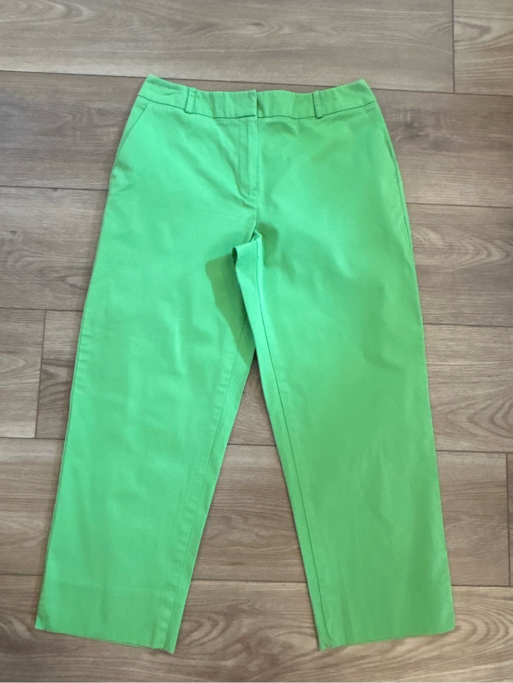 Talbots Petites Lime Green Stretch Ankle Pants Women’s Size 2P Cotton